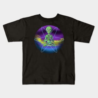 Zen Alien Yoga Kids T-Shirt